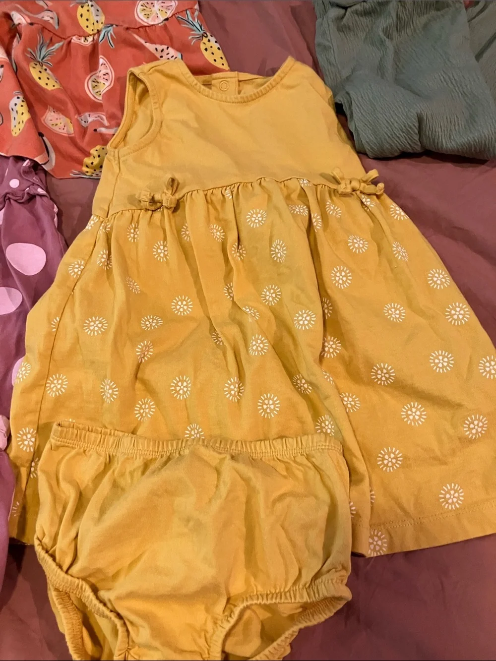 Carter's lot of onesies, pants, dress, tank top and matching set for 24M baby